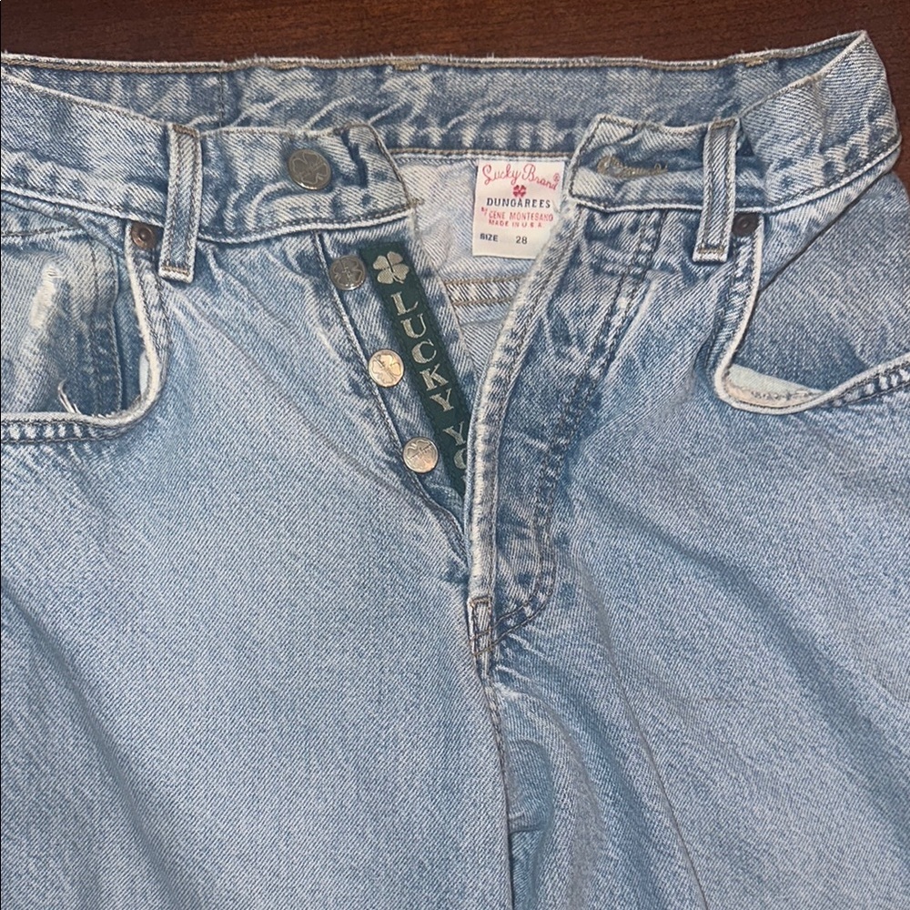 Vintage 90’s Lucky Brand Light Blue Denim Button-Fly Jeans
